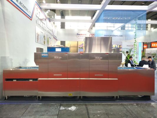 China Langkettige Spülmaschine ECO-L470PH der zentralen Verwendung der Küche 21KW/57KW Zufuhr nach innen fournisseur