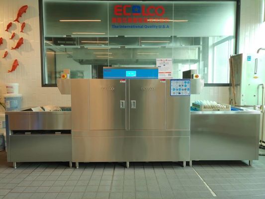 China Zwei Waschbehälter-Handelsflug-Art Spülmaschine für Restaurant-doppelte Isolierung fournisseur