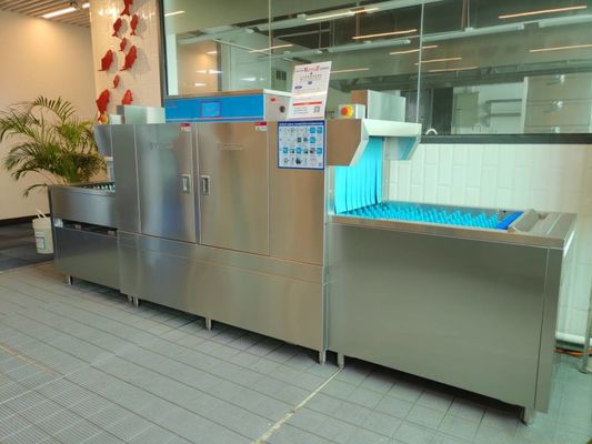 China Edelstahl-Flug-Art Spülmaschine für Kantinen-Hotel 3900*850*1600mm fournisseur
