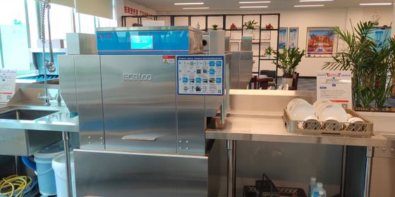 China Haltbare Gestell-Förderer-Spülmaschine für Universitäten und Schnellrestaurant fournisseur